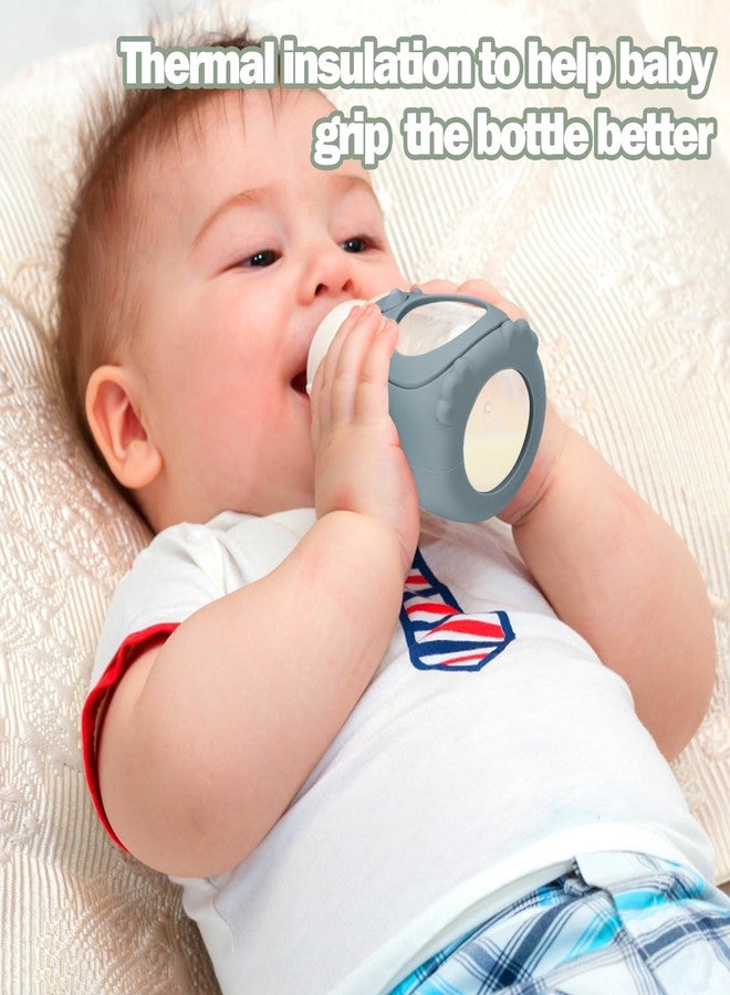 بوسوها عبوة من 3 أغطية سيليكون من BUSOHA لزجاجات MAM - أغطية زجاجات أطفال متوافقة مع زجاجات MAM الزجاجية، حامل زجاجة أطفال مضاد للكسر، 6 أونصة - Image 5